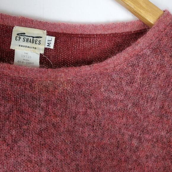 CP Shades Sausalito Wool Blend Pullover Sweater M/L Pink Red 46" Bust Long Sleev - Picture 2 of 11
